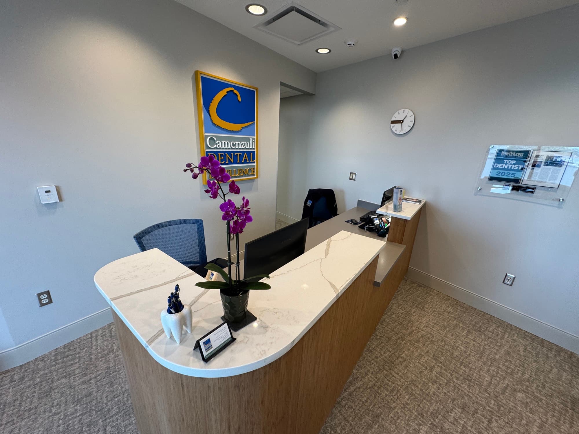 The front desk at Camenzuli Dental Excellence