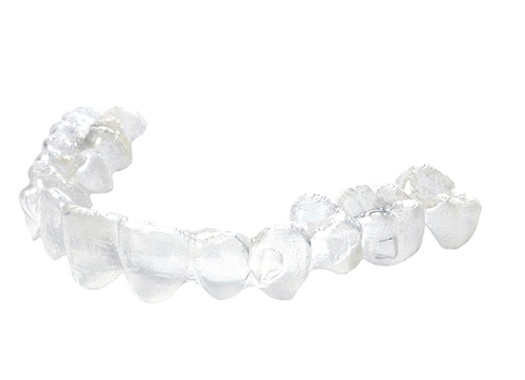 A single Invisalign aligner in Uptown New Orleans
