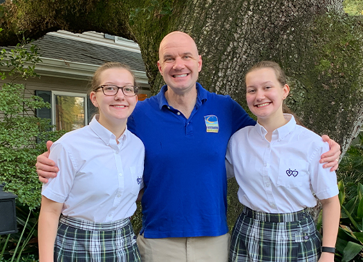 Dr. Camenzuli and his daughters