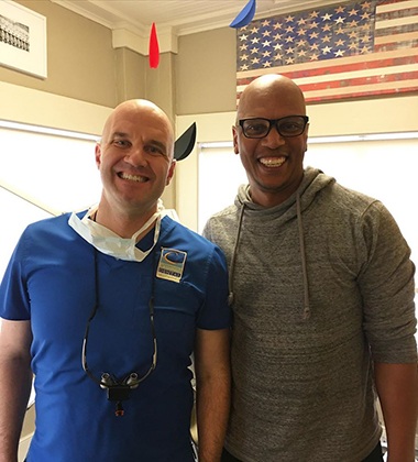 Dr. Camenzulie and young dental patient