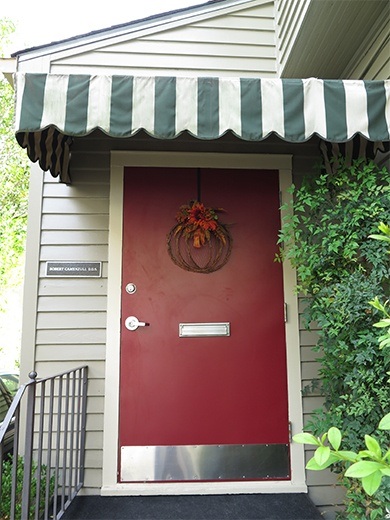 Front door of dental office building