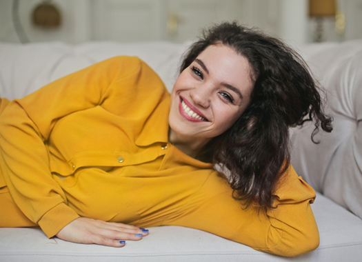 Confident woman after a smile makeover